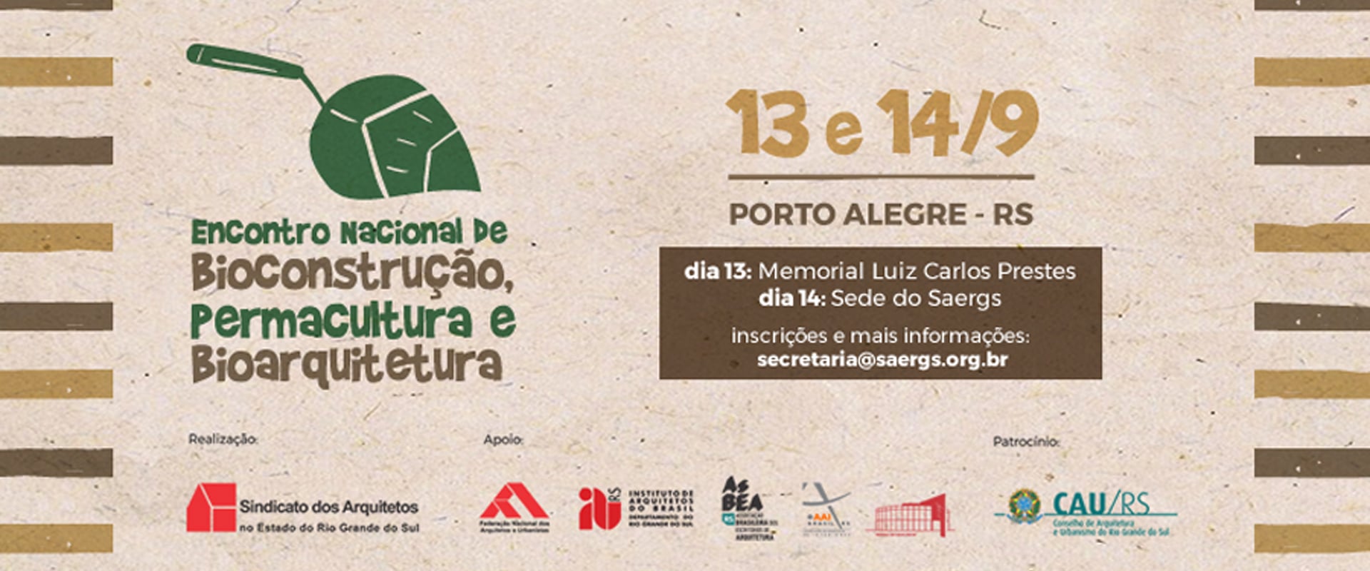 Bioconstrução, permacultura e bioarquitetura são temas de encontro nacional em Porto Alegre