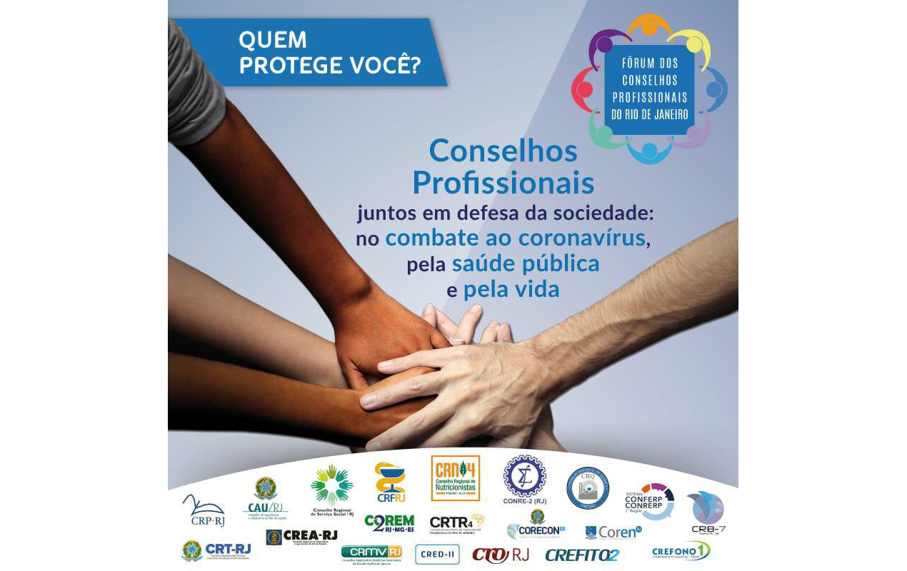 Conselhos Profissionais do Estado do Rio de Janeiro lançam manifestação conjunta pela saúde pública