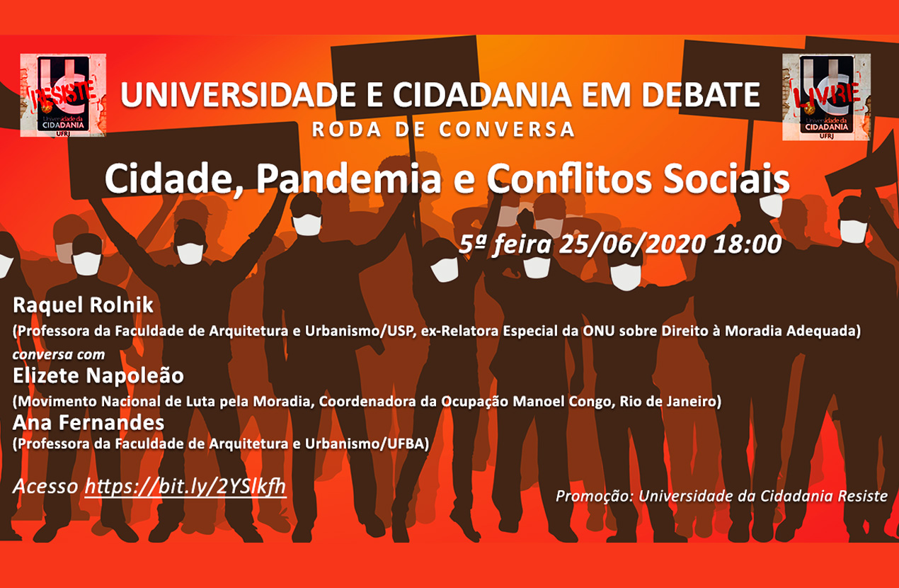 Roda de conversa online debate conflitos sociais e pandemia