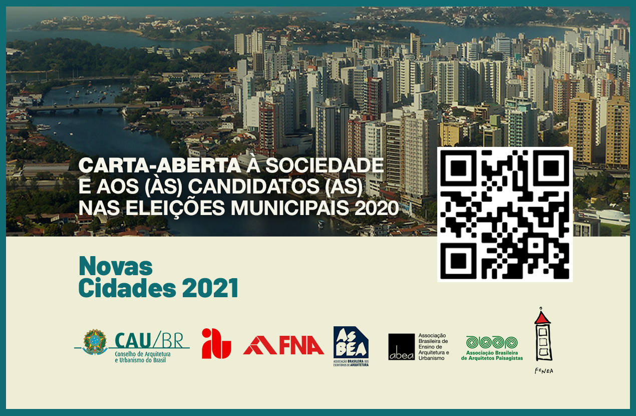 Entidades de Arquitetura e Urbanismo lançam Carta aos Candidatos às eleições municipais