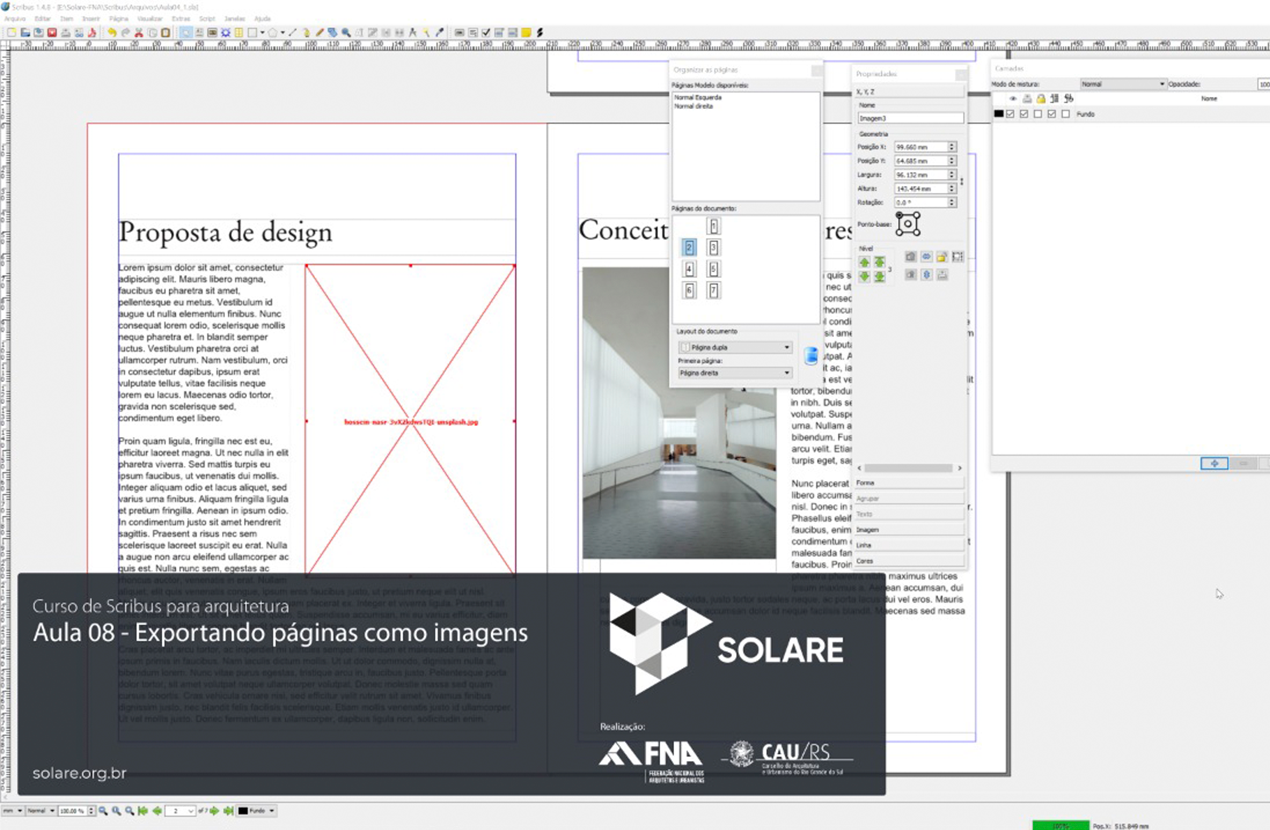 Diagramação em arquitetura: Solare aborda o software Scribus em seu terceiro curso