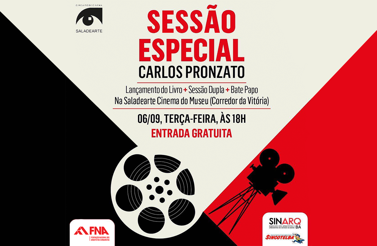 Saladearte recebe lançamento de livro e sessão de cinema com o diretor Carlos Pronzato