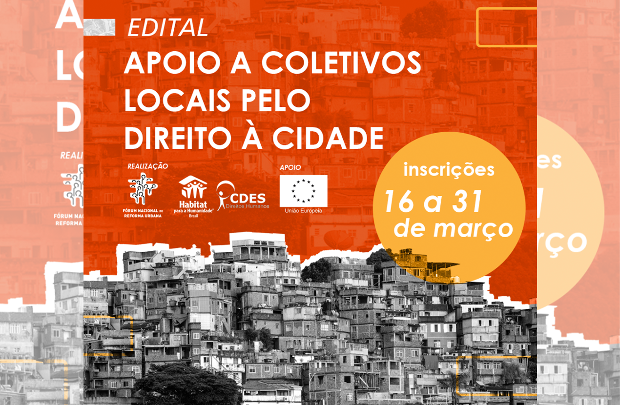 FNRU lança Edital de apoio a coletivos locais pelo direito à cidade